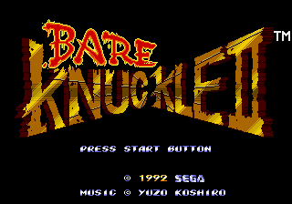 Bare Knuckle II - Shitou heno Chingonka - Streets of Rage II Title Screen
